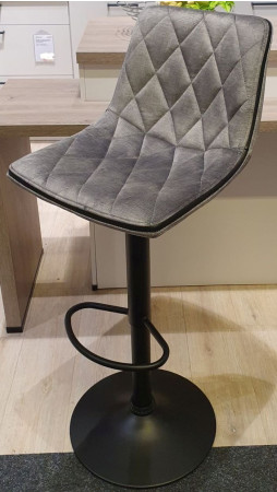 Höhenverstellbarer Barhoker "Meike" Grau