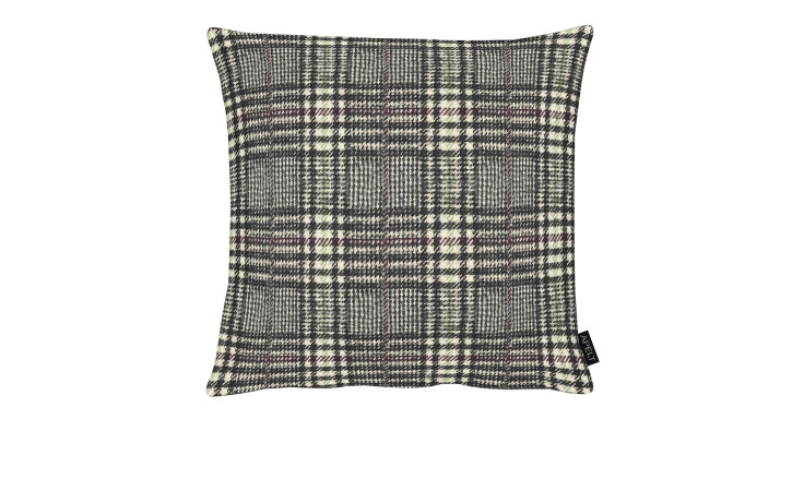 Kissenhülle Björn 46 x 46 cm in grau kariert.