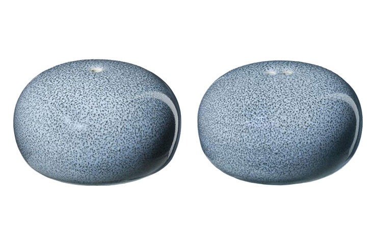 Das Salz- / Pfefferstreuer-Set Saisons von ASA Selection, 5 cm Durchmesser, rund, blau, auf weißem Hintergrund.