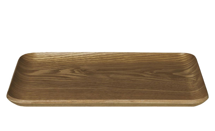 Das ASA Selection Holz-Tablett Wood 27 x 20 cm ist ein rechteckiges Tablett mit abgerundeten Ecken und einer natürlichen Holzoberfläche.