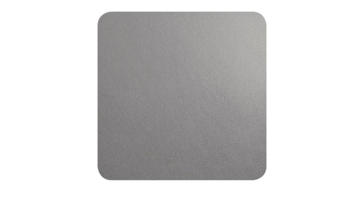 Ein grauer Untersetzer-Set Untersetzer 10 cm von ASA Selection, quadratisch mit abgerundeten Ecken und Textur, auf weißem Hintergrund.