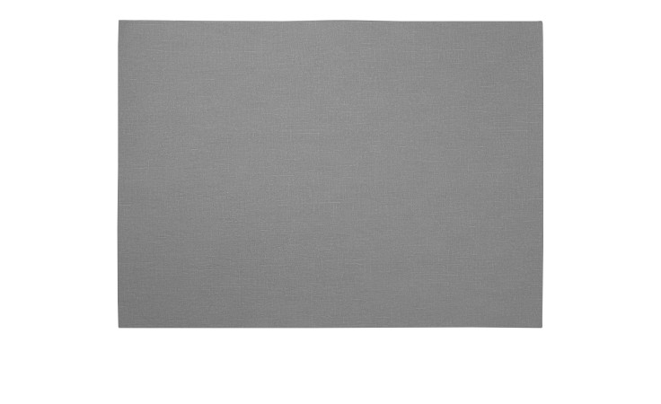 Ein quadratisches, einfarbig hellgraues Tischset 33 x 46 cm aus Polyurethan, abgebildet auf weißem Hintergrund.