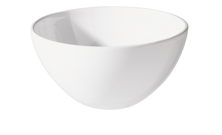 Die Schüssel Grande 19,5 cm von ASA Selection in Weiß steht auf einem weißen Hintergrund. Maße auf Anfrage erhältlich.