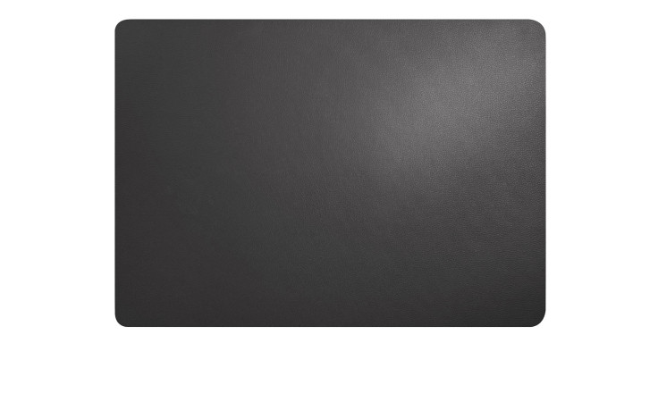 ASA Selection Tischset, 33 x 46 cm, rechteckig, schwarz, PVC, mit abgerundeten Ecken, auf weißem Hintergrund.