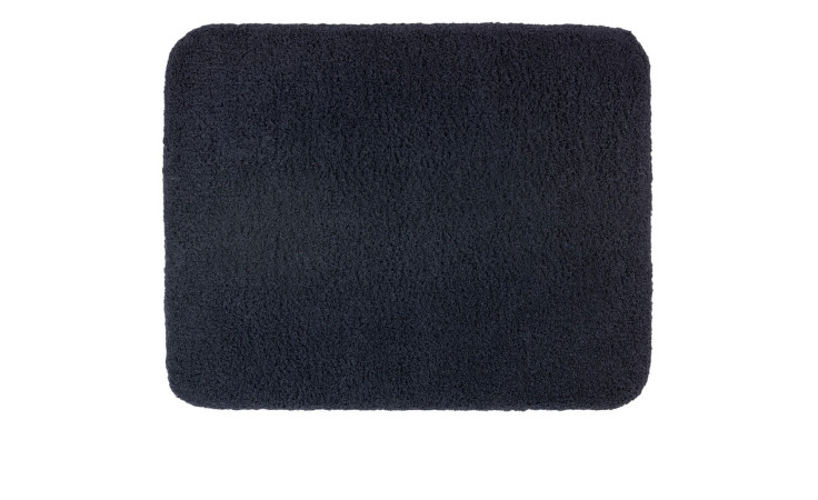 Astra Fußmatte Entra, 75 x 130 cm, schwarz, Baumwolle, quadratisch mit Struktur und abgerundeten Ecken.