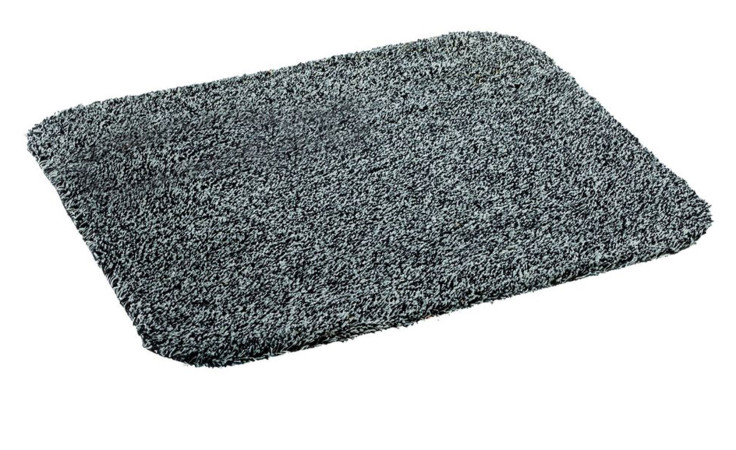 Astra Fußmatte Entra 75x130 cm, anthrazit Baumwolle, rechteckig mit abgerundeter Ecke und Struktur-Oberfläche.