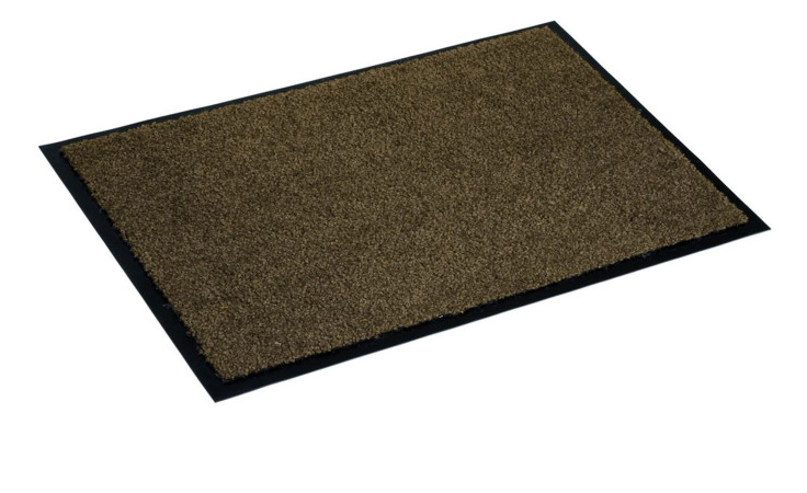 Astra Fußmatte Proper Tex 40x60 cm, rechteckig, braun aus Nylon mit schwarzem Rand auf weißem Hintergrund.