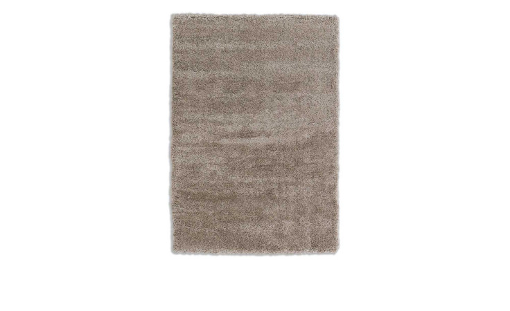 Savage Teppich, rechteckig, hellbraun zottelig, 160x230 cm, auf weißem Grund.