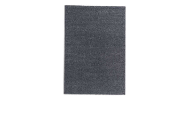Ein rechteckiger Teppich Pure Polypropylen, 133 x 190 cm, Anthrazit, abgebildet auf weißem Hintergrund.