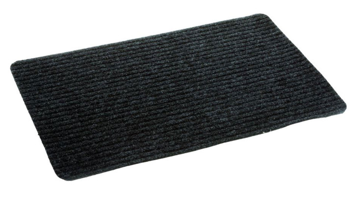 Astra Fußmatte Rib Line Sprint 50x80 cm, anthrazitfarbenes Polyester, rechteckig, abgebildet auf weißem Hintergrund.