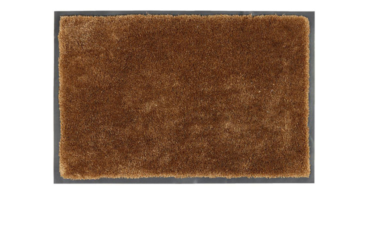 Astra Fußmatte Lava 60 x 80 cm, rechteckig, braun aus Polyester mit Struktur und schwarzem Rand.