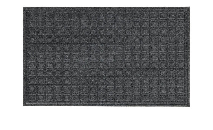 Astra Fußmatte Graphic Promo 45x75 cm: dunkelgraues Polypropylen, erhabenes quadratisches Gitter, strapazierfähige Konstruktion.