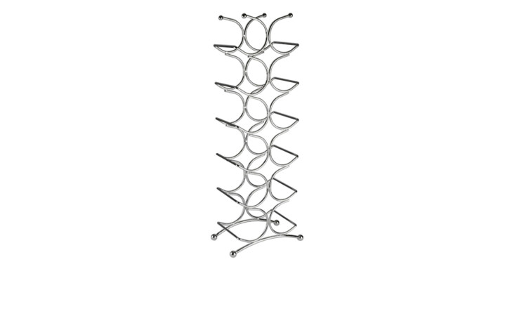 Flaschenregal LifeStyle von Justinus Bestecke, silberfarben, modernes Design - perfekt für stilvolle Dekorationen.