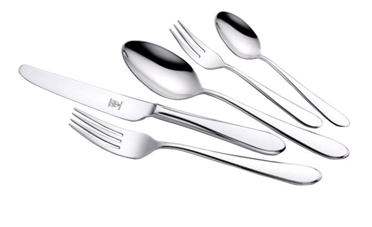 Justinus Bestecke Komplett-Besteck Silhouette 60-tlg., silberfarben, Edelstahl, Messer, Gabel, Löffel & mehr.