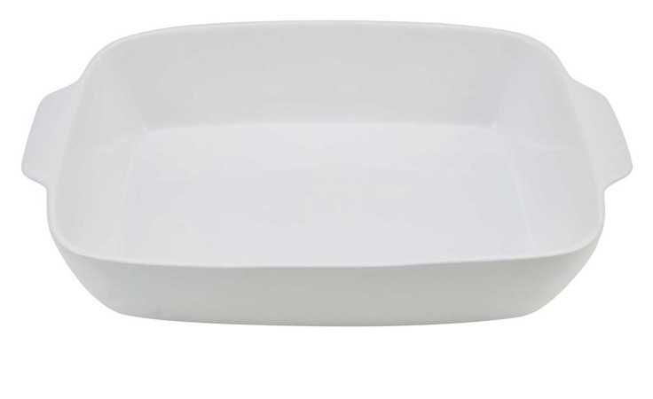 Creatable Auflaufform Big 32 x 7,5 x 21 cm, rechteckig mit Seitengriffen, von oben gesehen.