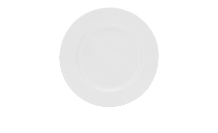 Der Creatable Dessertteller Fleur Royal 20 cm in Creme Weiß, von oben gesehen auf weißem Hintergrund.