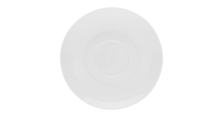 Die Creatable Kaffeeuntere Fleur Royal 15 cm in Creme Weiß, von oben gesehen auf einem weißen Hintergrund.