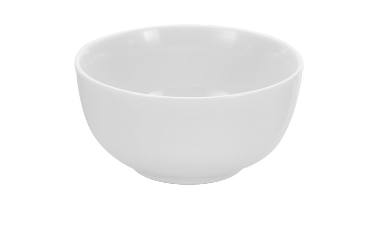 Eine Müslischale Fleur Royal 14,5 cm von Creatable in Creme Weiß, auf weißem Hintergrund.