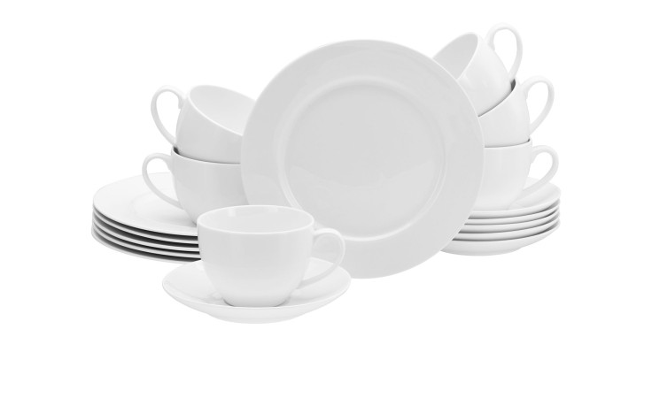 Das Creatable Kaffeeservice-Set Fleur Royal 18 tlg. ist sauber auf weißem Hintergrund angeordnet.