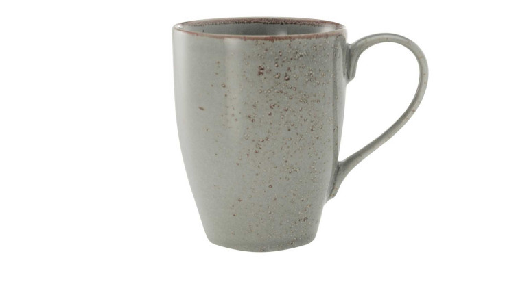 Der Creatable Kaffeebecher Nature 300 ml Becher mit Henkel, 11 cm hoch, ist auf einem schlichten weißen Hintergrund abgebildet.