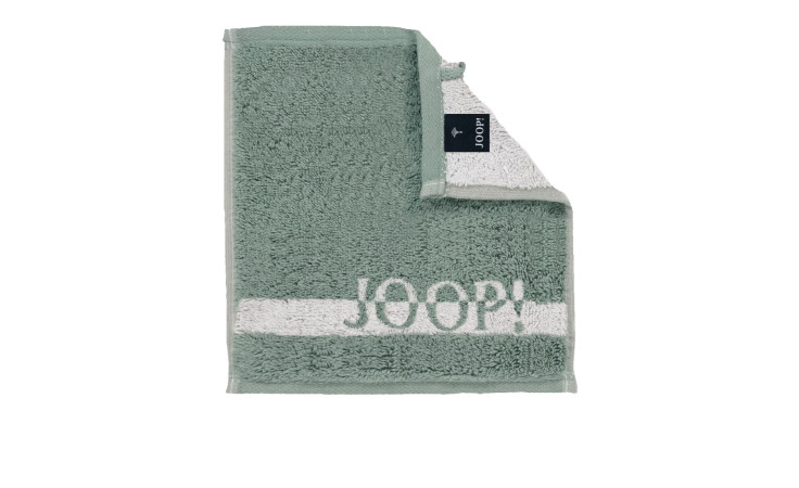 Grüner und weißer Joop! Seiflappen Split 30x30 cm, gefaltet, um die Vorder- und Rückseite mit JOOP!.