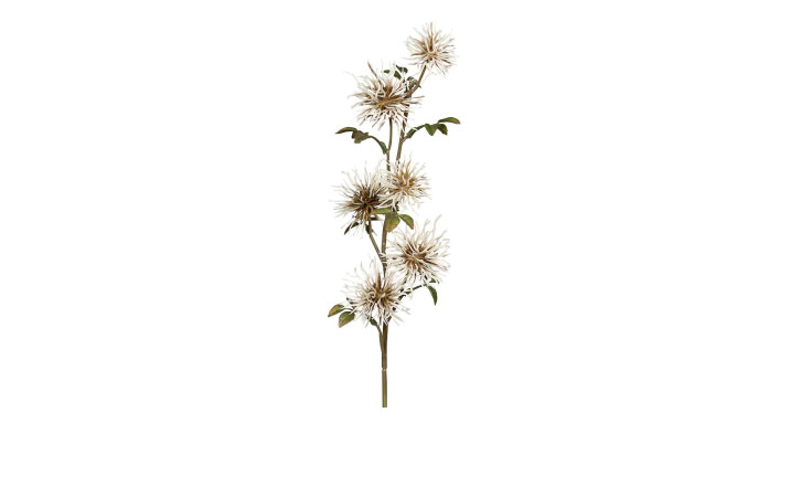 Hamamelis-Pick 51 cm aus Kunststoff mit weißen Blüten, grünen Blätter und braunen Stiel.
