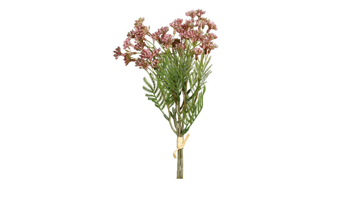 Fruchtstand 45 cm aus Kunststoff mit rosa Blüten und grünen Stiel und Blätter.