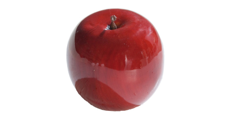 Apfel 7,5 cm aus Kunststoff in rot.