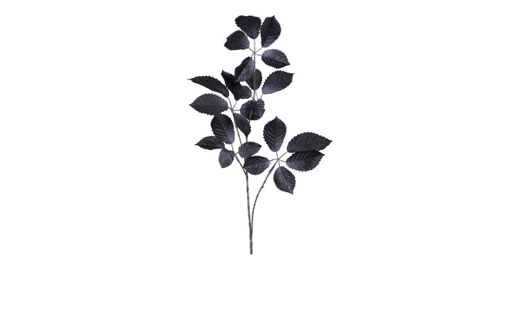 Laubzweig 74 cm aus Kunststoff in schwarz.