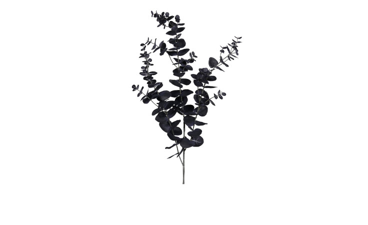Eukalyptuszweig 102 cm aus Kunststoff in schwarz.