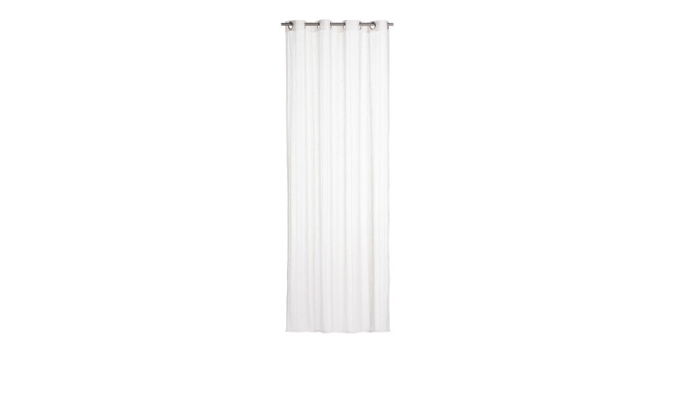 Der Ambiente Trendlife Ösenvorhang Cremona 140 x 245 cm wird gerade mit Ösen aufgehängt, einzelnes Paneel.
