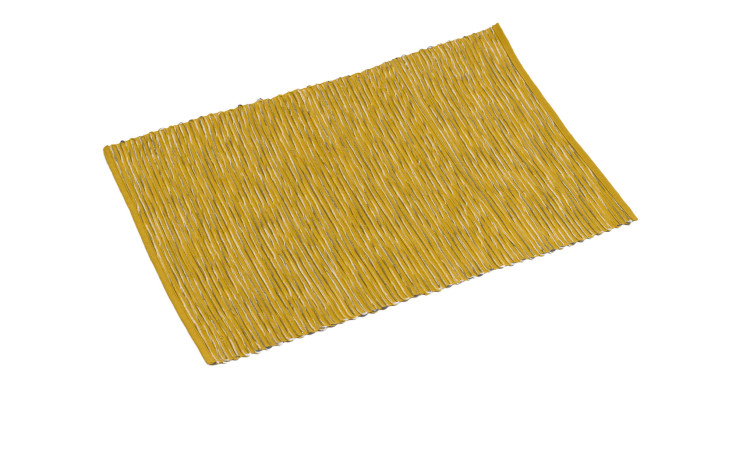 Platzset Merano 35x50 cm von Ambiente Trendlife aus Naturfaser in Senfgelb, rechteckig, auf weißem Hintergrund.