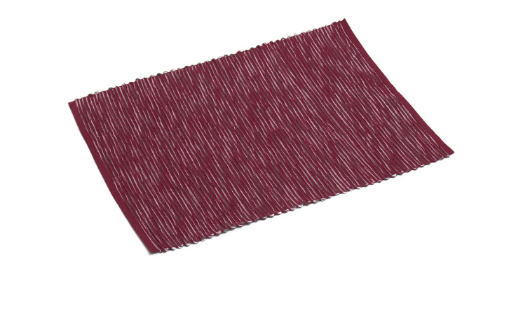 Platzset Merano 35 x 50 cm von Ambiente Trendlife, kastanienbraun mit weißen Wellenlinien auf weißem Grund.