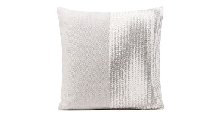 Ambiente Trendlife Kissenhülle Duke 50x50 cm: rechteckig, mit glatter und strukturierter Oberfläche in hellem Beige.