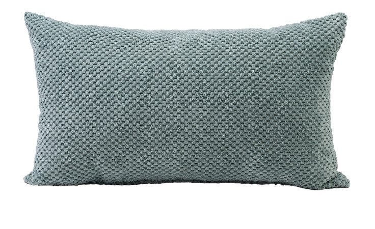 Ambiente Trendlife Kissen Sven 30 x 50 cm aus hellblauer Kunstfaser mit gewebter Struktur, abgebildet auf weißem Untergrund.
