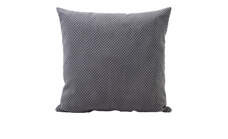 Kissenhülle Sven 50x50 cm von Ambiente Trendlife, rechteckig, aus Synthetikfaser in Anthrazit vor weißem Hintergrund.