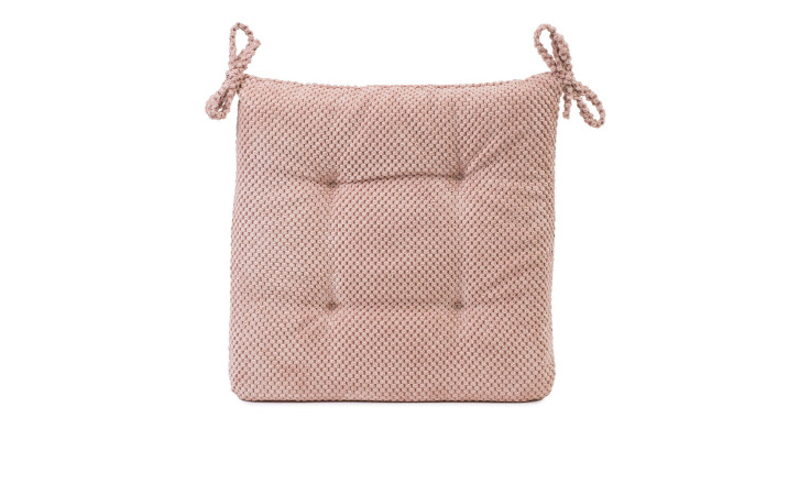 Ambiente Trendlife Sitzkissen Sven 40x40 cm, Synthetikfaser mit Strukturmuster und zwei Bändern an den Ecken.