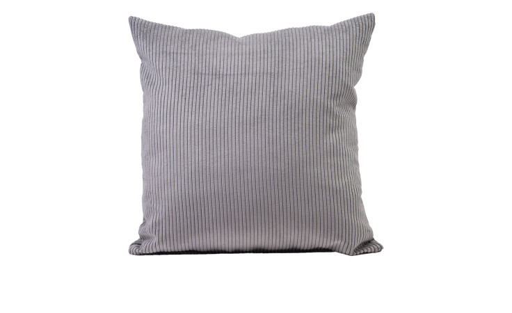 Kissen Capri 60 x 60 cm von Ambiente Trendlife in anthrazitfarbenem Jacquard mit grauem Kordeldetail, abgebildet auf weißem Untergrund.