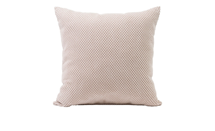 Das Ambiente Trendlife Kissen Sven 60x60 cm ist ein hellrosa, strukturiertes Kissen mit dezentem Flechtmuster.
