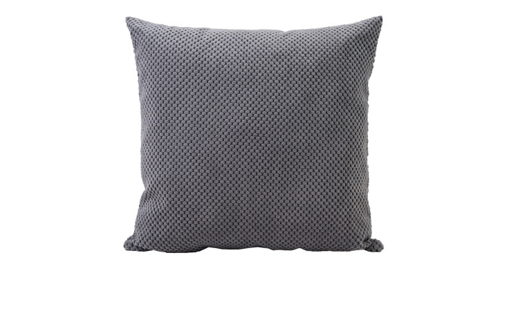 Die Ambiente Trendlife Kissenhülle Sven 60x60 cm in anthrazitfarbener Synthetikfaser wird vor einem weißen Hintergrund gezeigt.