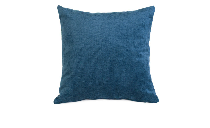Ambiente Trendlife Kissenhülle Muri 60x60 cm, blau, mit weicher Synthetikfaser und Struktur auf weißem Hintergrund.