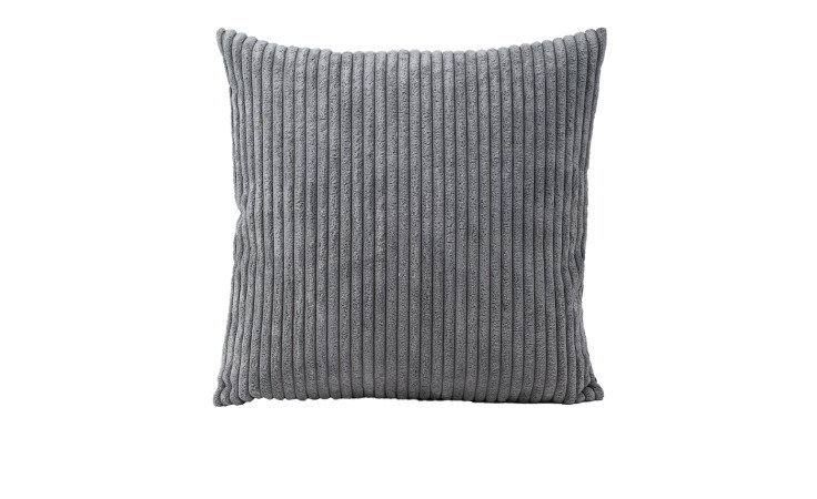 Kissenhülle Anafi 50x50 cm von Ambiente Trendlife in Anthrazit, Cord-Optik aus weicher Synthetikfaser.