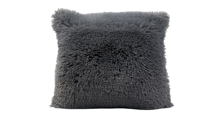 Ambiente Trendlife Kissen Crazy 45 x 45 cm, anthrazit, quadratisches Synthetikkissen auf weißem Hintergrund.