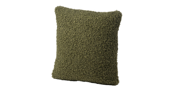 Die Kissenhülle Rolf 40 x 40 cm von Ambiente Trendlife ist ein strukturiertes, quadratisches, dunkelgrünes Kunstfaserkissen.