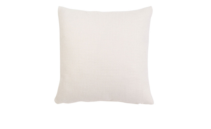 Die Ambiente Trendlife Kissenhülle Dallas 40x40 cm ist cremefarben, quadratisch und strukturiert, abgebildet auf weißem Grund.