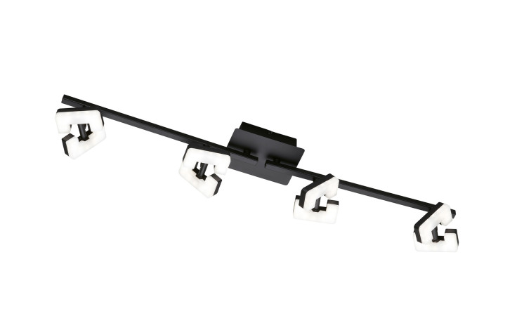 Fischer-Honsel LED-Deckenleuchte Ray 78 cm, modernes schwarzes Tracklight mit 4 LEDs, Leuchtmittel inkl.
