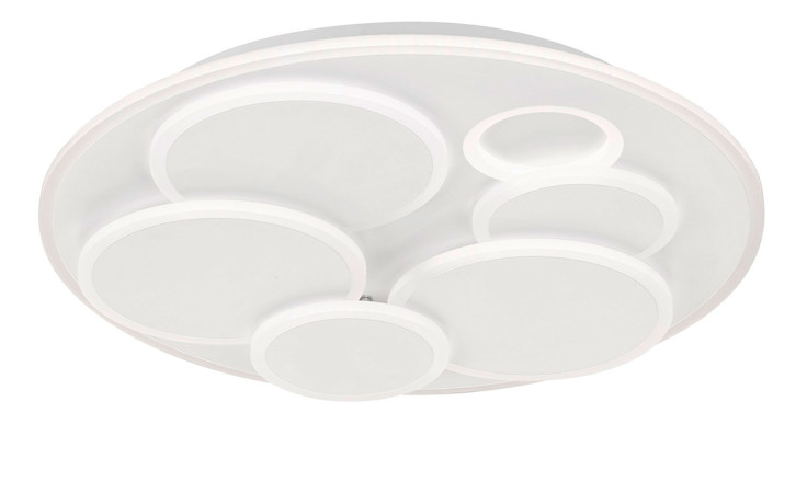 Moderne Deckenleuchte Dots von Fischer-Honsel mit mehreren runden Paneelen, inklusive Leuchtmittel.