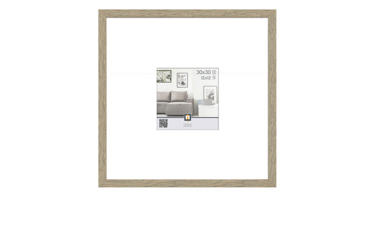 Intertrading Kunststoffrahmen Madrid 30x30cm mit weißer Matte, ideal für die Dekoration Ihres Wohnzimmers.