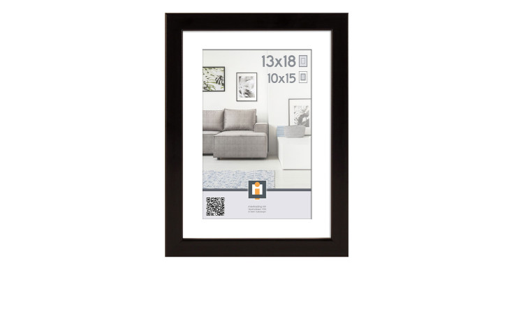 Intertrading Kunststoffrahmen Madrid 13x18 cm mit weißem Passepartout zeigt Fotos in 13x18 cm und 10x15 cm.