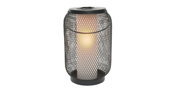 Solar-Laterne 24 cm in schwarz.